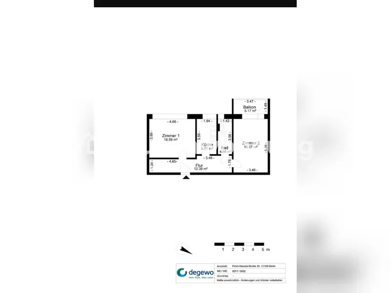 Tauschwohnung: Wohnungstausch: Berlin-Treptow gegen mind. 3-Zimmer — photo 1